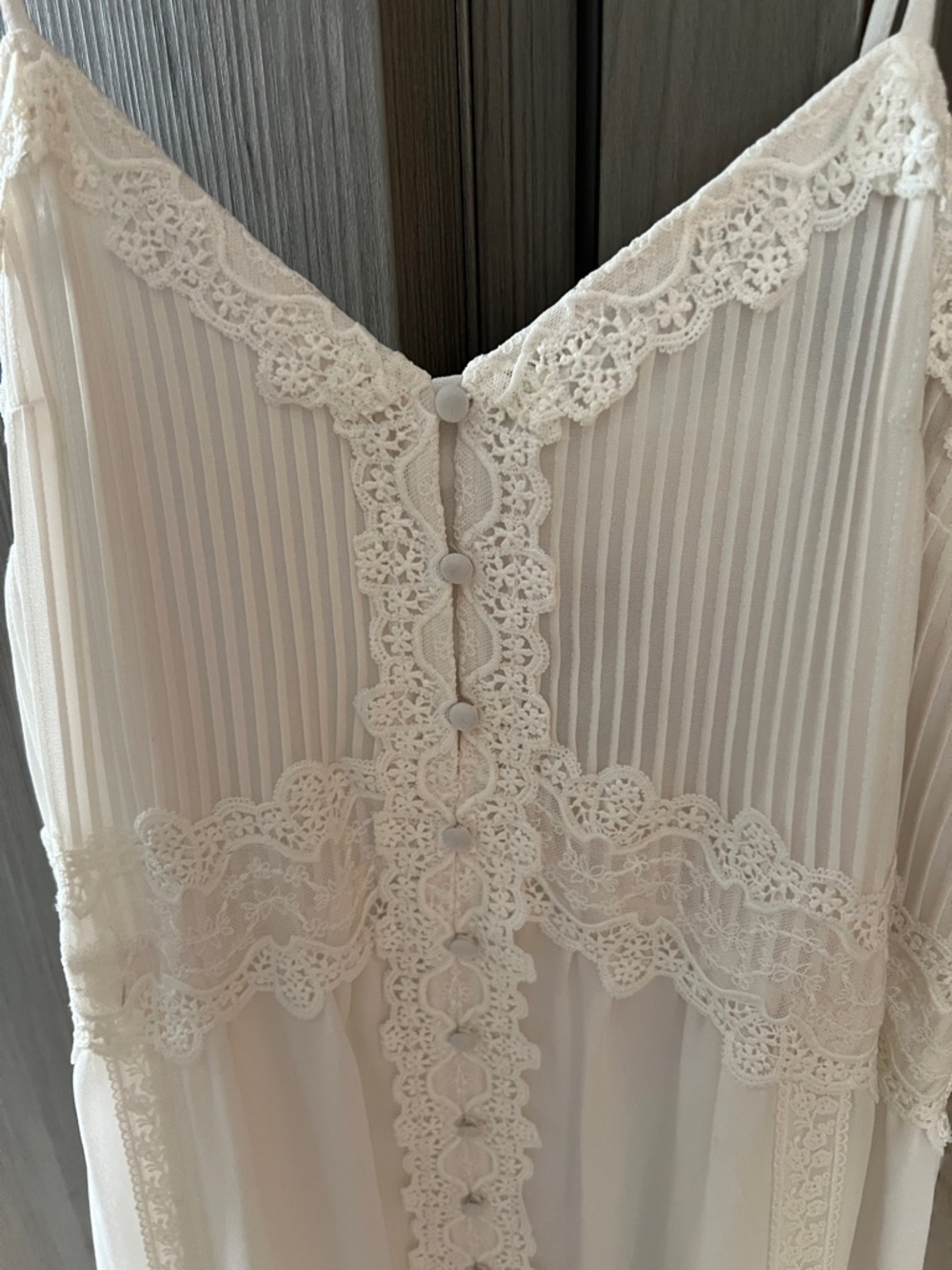 NWT $795 CAROLINE CONSTAS white midi dress chiffon S - Picture 4 of 9